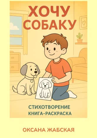 Обложка книги «Хочу собаку! Стихотворение. Книга – раскраска»