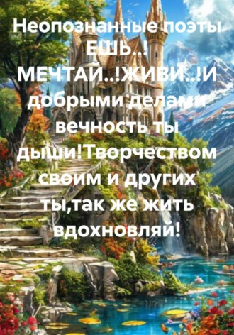 Неопознанные Миратворцы поэты. ЕШЬ..! МЕЧТАЙ..!ЖИВИ..!И добрыми делами вечность ты дыши!Творчеством своим и других ты,так же жить вдохновляй!