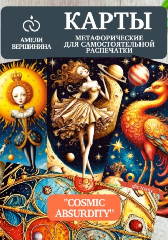 Обложка книги «Cosmic absurdity – Карты метафорические для самостоятельной распечатки»