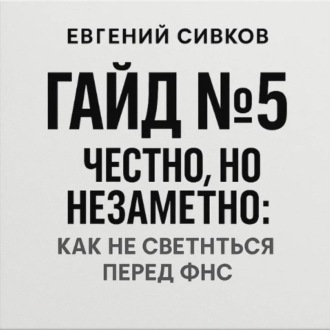 Обложка книги «Гайд 5: честно, но незаметно: как не светиться перед ФНС»