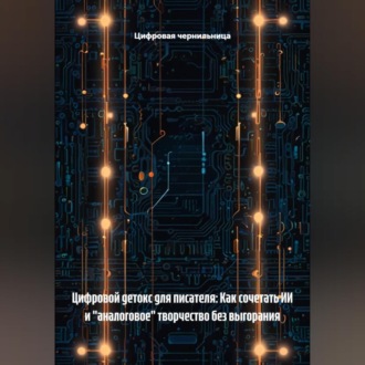 Обложка книги «Цифровой детокс для писателя: Как сочетать ИИ и «аналоговое» творчество без выгорания»