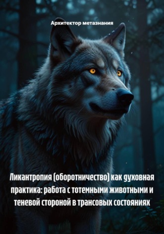 Обложка книги «Ликантропия (оборотничество) как духовная практика: работа с тотемными животными и теневой стороной в трансовых состояниях»