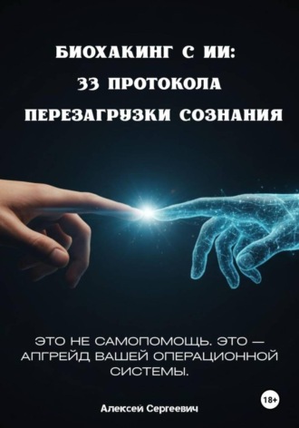 Обложка книги «Биохакинг с ИИ: 33 протокола перезагрузки сознания»