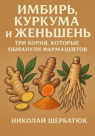 Обложка книги «Имбирь, Куркума и Женьшень: Три Корня, Которые Обманули Фармацевтов»