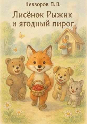 Обложка книги «Лисенок Рыжик и ягодный пирог»