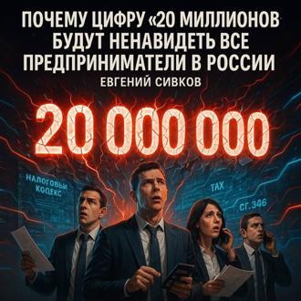Обложка книги «Почему цифру «20 миллионов» будут ненавидеть все предприниматели в России»