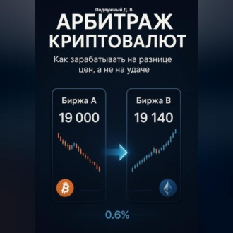 Обложка книги «Арбитраж криптовалют. Как зарабатывать на разнице цен, а не на удаче»