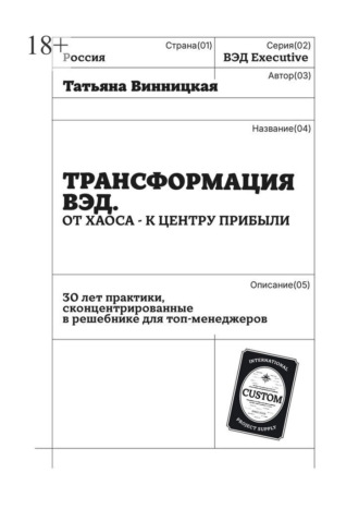 Обложка книги «Трансформация ВЭД. От хаоса – к центру прибыли. 30 лет практики, сконцентрированные в решебнике для топ-менеджеров»