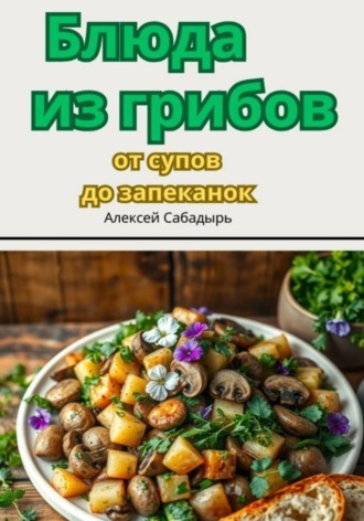 Обложка книги «Блюда из грибов: от супов до запеканок»