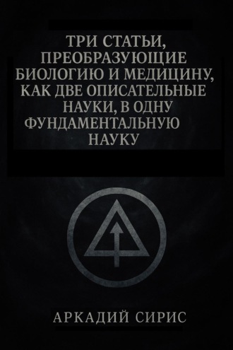 Обложка книги «Три статьи, преобразующие биологию и медицину, как две описательные науки, в одну фундаментальную науку»
