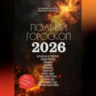 Обложка книги «Полный гороскоп на 2026 год: ОГНЕННАЯ ЛОШАДЬ. ПРОГНОЗ КИТАЙСКОГО АСТРОЛОГА»
