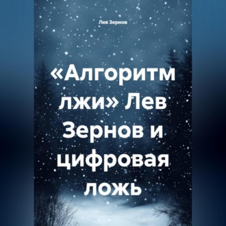 Обложка книги ««Алгоритм лжи» Лев Зернов и цифровая ложь»