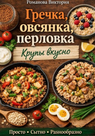 Обложка книги «Гречка, овсянка, перловка: крупы вкусно»