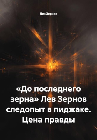 Обложка книги ««До последнего зерна» Лев Зернов следопыт в пиджаке. Цена правды»