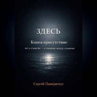 Обложка книги «ЗДЕСЬ. Книга-Присутствие. Не о смысле – о тишине между словами»