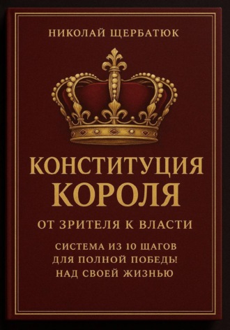 Обложка книги «Конституция Короля: От Зрителя к Власти. Система из 10 шагов для полной победы над своей жизнью»