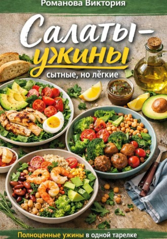 Обложка книги «Салаты-ужины: сытные, но лёгкие»
