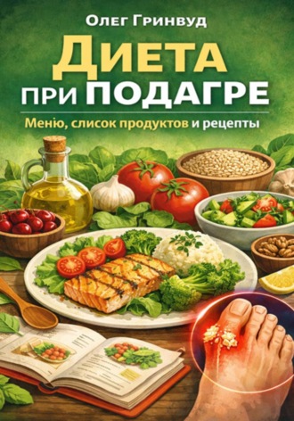 Обложка книги «Диета при подагре: меню, список продуктов и рецепты»