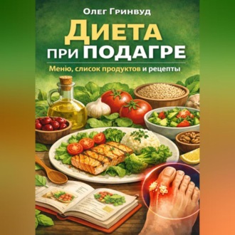 Обложка книги «Диета при подагре: меню, список продуктов и рецепты»