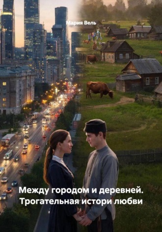 Обложка книги «Между городом и деревней. Трогательная истори любви»