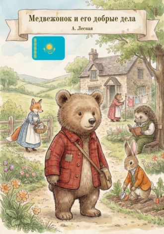 Обложка книги «Медвежонок и его добрые дела (Қазақ тілі)»