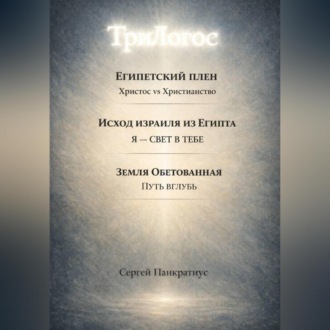 Обложка книги «ТриЛогос 1.ЕГИПЕТСКИЙ ПЛЕН. Христос vs Христианство 2.ИСХОД ИЗРАИЛЯ ИЗ ЕГИПТА. Я – СВЕТ В ТЕБЕ 3. ЗЕМЛЯ ОБЕТОВАННАЯ. ПУТЬ ВГЛУБЬ»