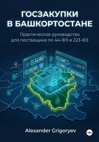 Обложка книги «Госзакупки в Башкортостане: Практическое руководство для поставщика по 44-ФЗ и 223-ФЗ»