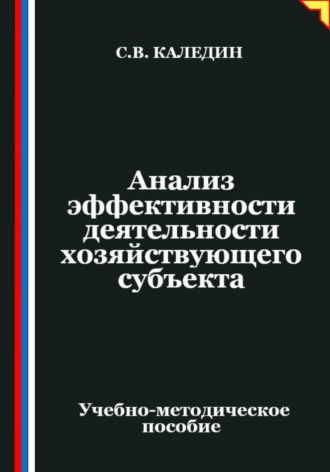Обложка книги «Анализ эффективности деятельности хозяйствующего субъекта»