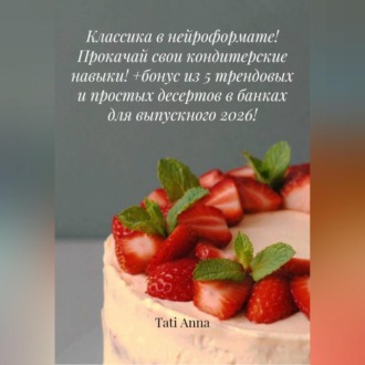 Обложка книги «Классика в нейроформате! Прокачай свои кондитерские навыки! +бонус из 5 трендовых и простых десертов в банках для выпускного 2026!»