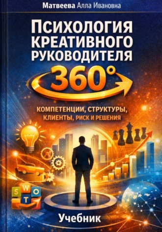 Обложка книги ««Психология креативного руководителя 360°: компетенции, структуры, клиенты, риск и решения»»