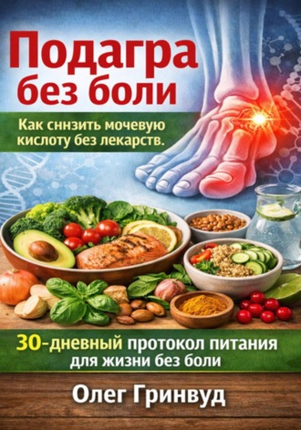 Обложка книги «Подагра без боли: Как снизить мочевую кислоту без лекарств»