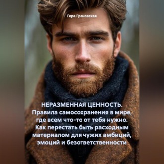 Обложка книги «НЕРАЗМЕННАЯ ЦЕННОСТЬ. Правила самосохранения в мире, где всем что-то от тебя нужно. Как перестать быть расходным материалом для чужих амбиций, эмоций и безответственности»