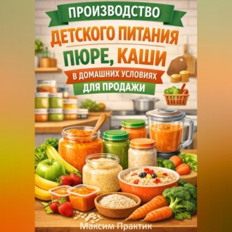 Обложка книги «Производство детского питания пюре, каши в домашних условиях для продажи»