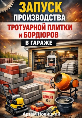 Обложка книги «Запуск производства тротуарной плитки и бордюров в гараже»