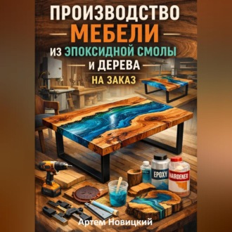 Обложка книги «Производство мебели из эпоксидной смолы и дерева на заказ»