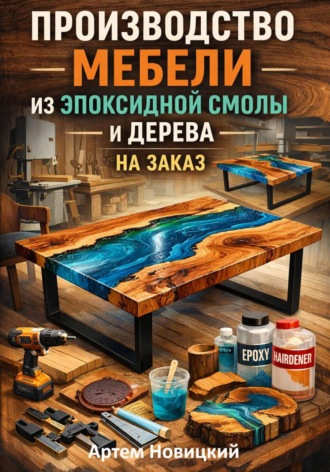 Обложка книги «Производство мебели из эпоксидной смолы и дерева на заказ»