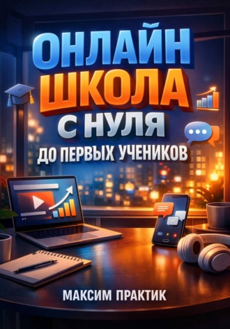 Обложка книги «Онлайн школа С нуля до первых учеников»