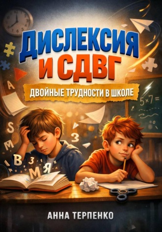 Обложка книги «Дислексия и СДВГ: двойные трудности в школе»