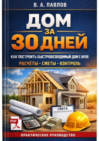 Обложка книги «Как построить быстровозводимый дом за месяц»