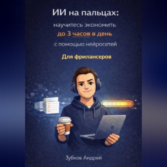 Обложка книги «ИИ на пальцах: научитесь экономить до 3 часов в день с помощью нейросетей. Для фрилансеров»