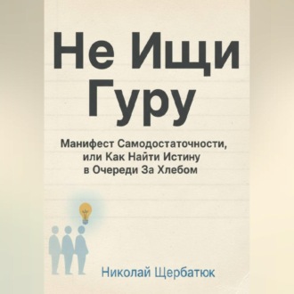 Обложка книги «Не Ищи Гуру: Манифест Самодостаточности, или Как Найти Истину в Очереди За Хлебом»