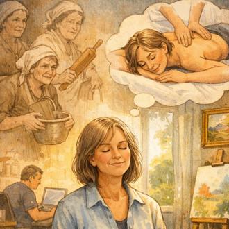 Обложка книги «Сказка о женщине, которая разрешила себе быть плохой хозяйкой.»