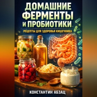 Обложка книги «Домашние ферменты и пробиотики рецепты для здоровья кишечника»