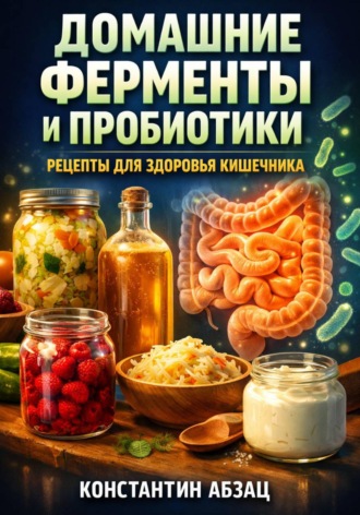 Обложка книги «Домашние ферменты и пробиотики рецепты для здоровья кишечника»