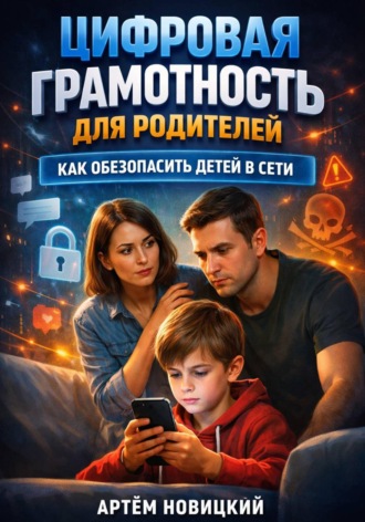 Обложка книги «Цифровая грамотность для родителей. Как обезопасить детей в сети»
