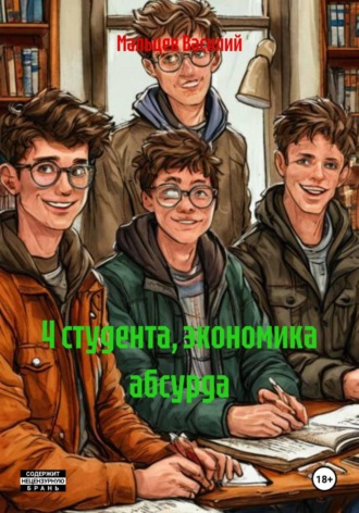 Обложка книги «4 студента, экономика абсурда»