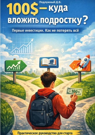 Обложка книги «100$ Куда вложить подростку? Первые инвестиции. Как не потерять всё?»