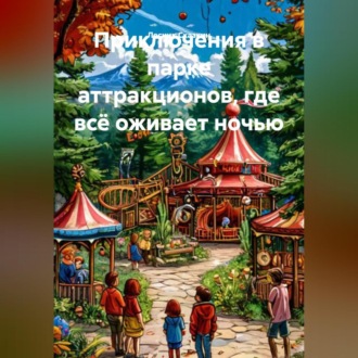Обложка книги «Приключения в парке аттракционов, где всё оживает ночью»