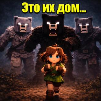 Обложка книги «Маша и три медведя в Майнкрафт»