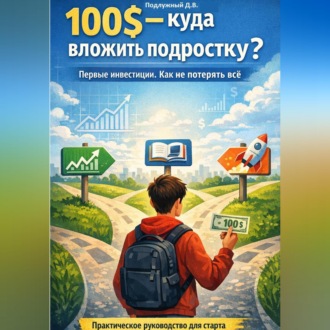Обложка книги «100$ Куда вложить подростку? Первые инвестиции. Как не потерять всё?»